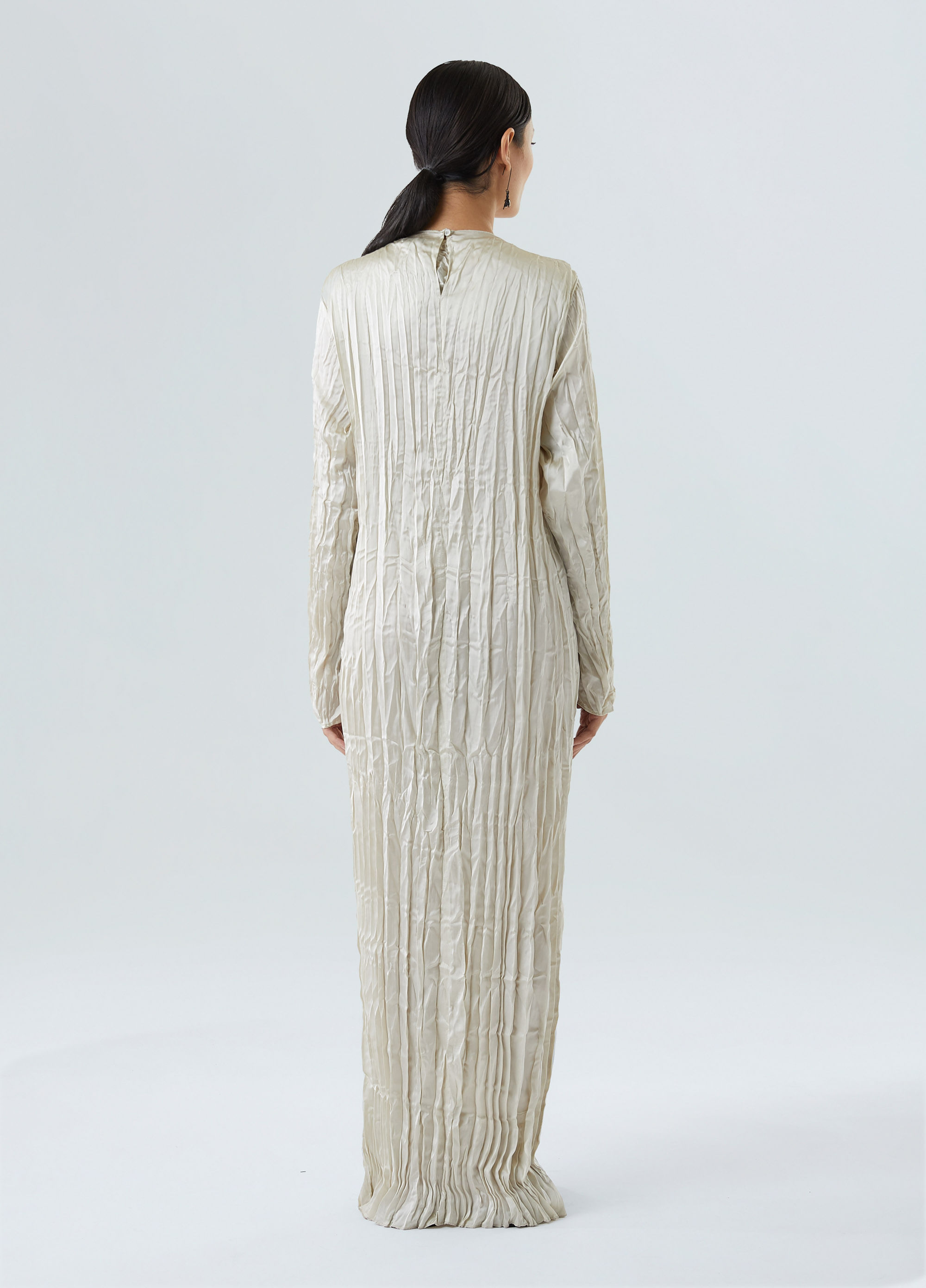 VESTIDO WRINKLED SATIN DOUBLE FACE