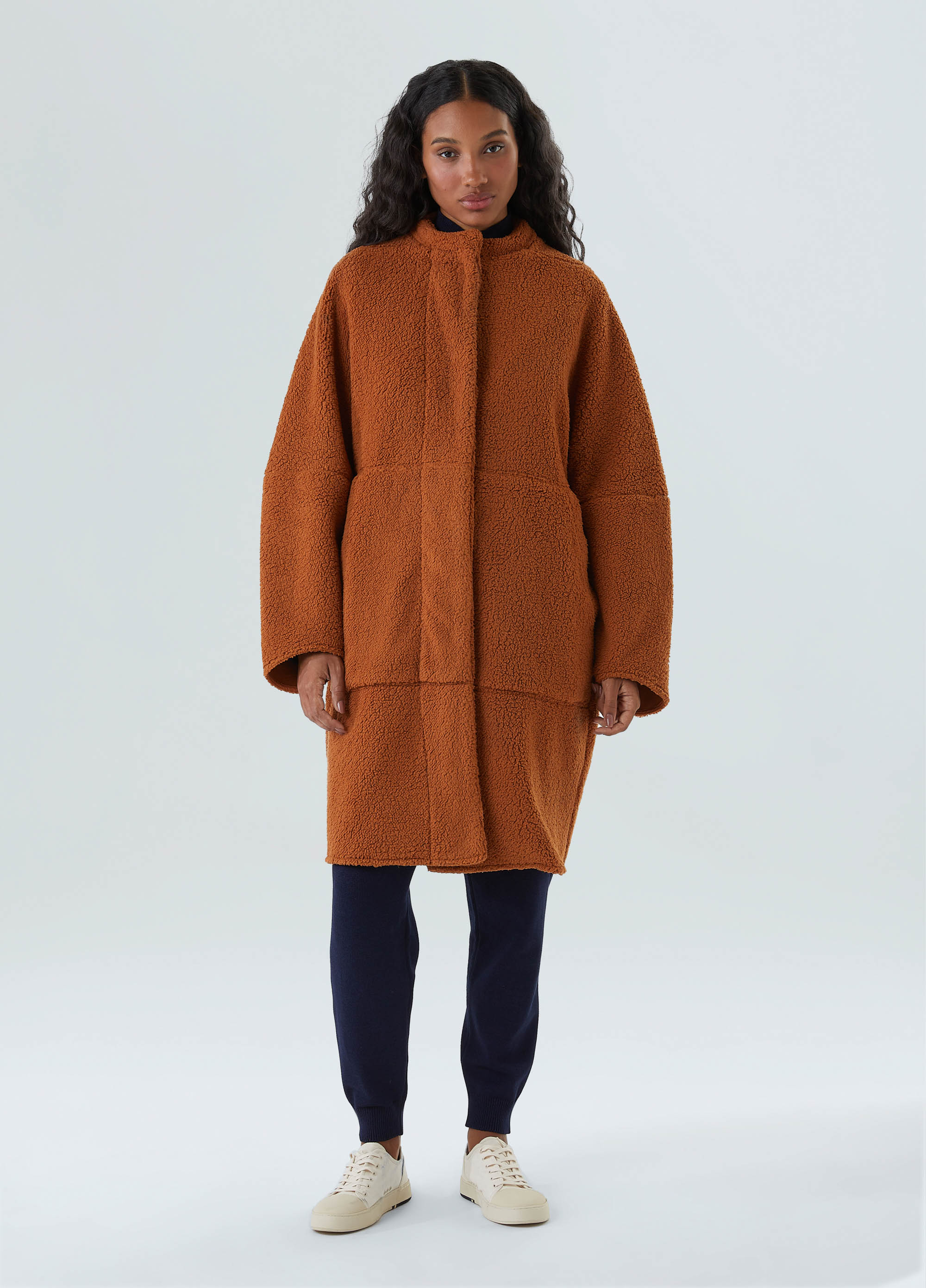 CASACO MIDI FLEECE DOUBLE FACE