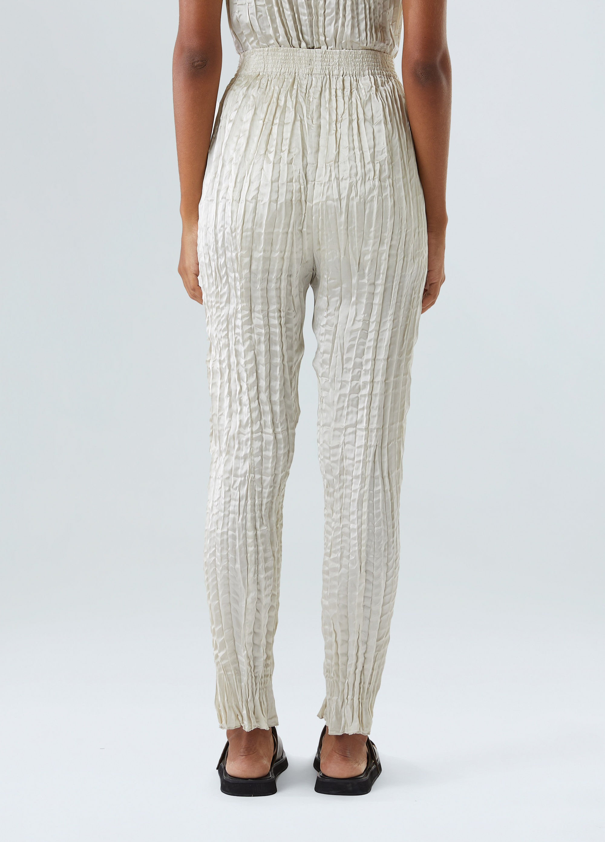 CALCA WRINKLED SATIN DOUBLE FACE