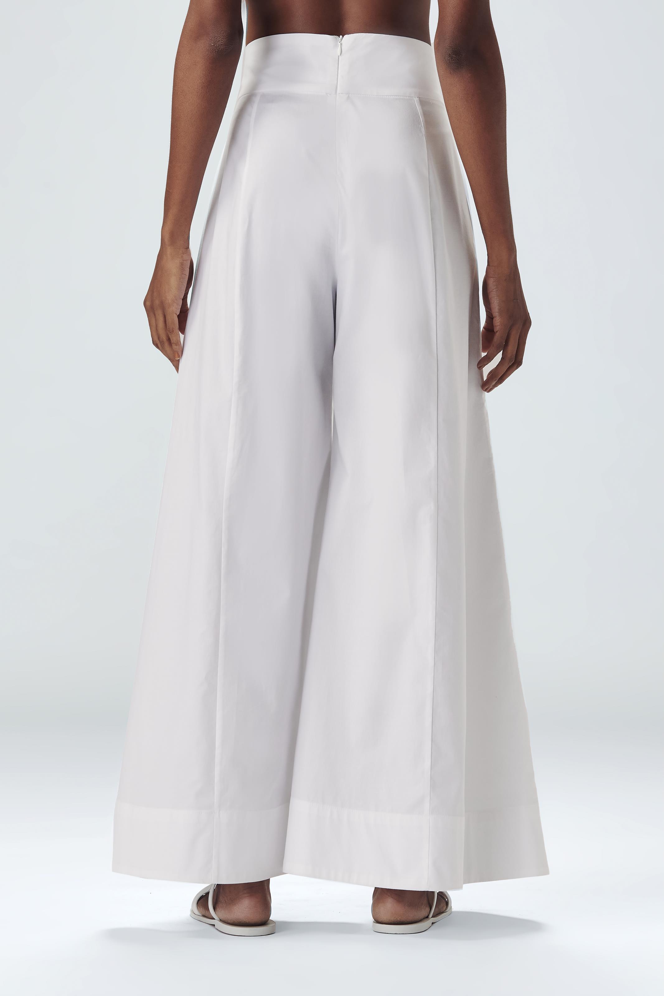 Paper wide waistband pants