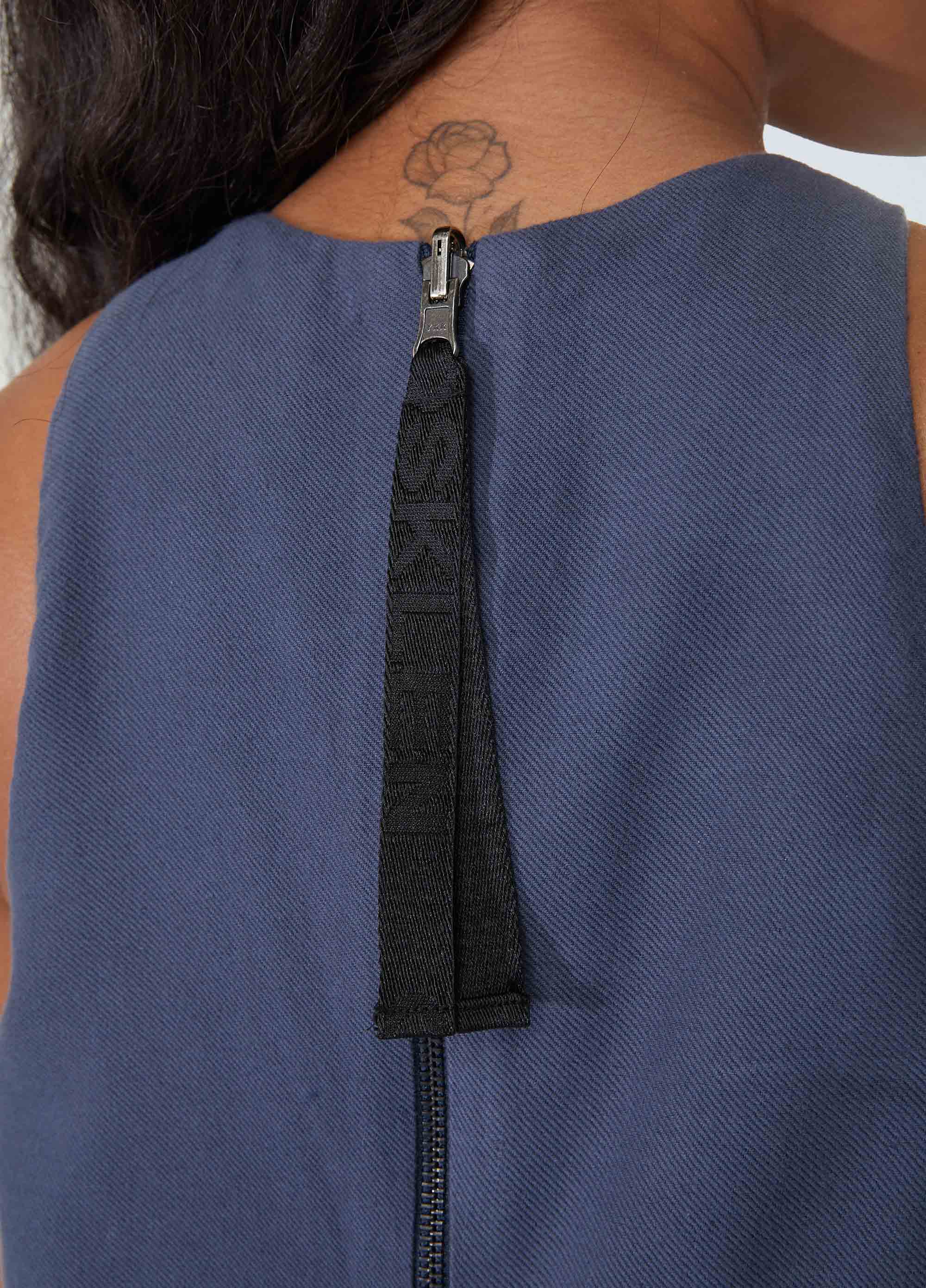Linen double face bust jumpsuit