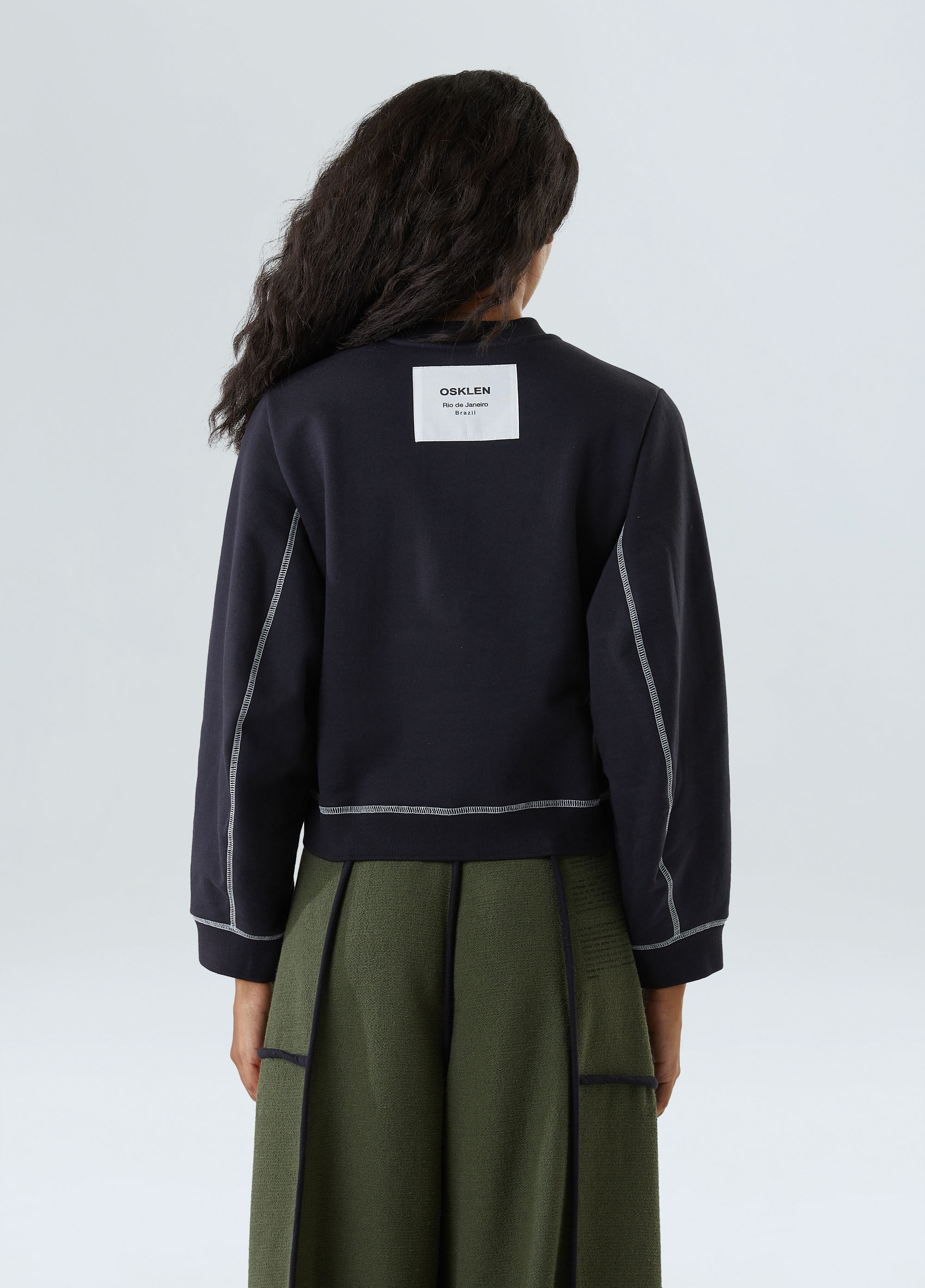 Wide sleeve backstitched coat