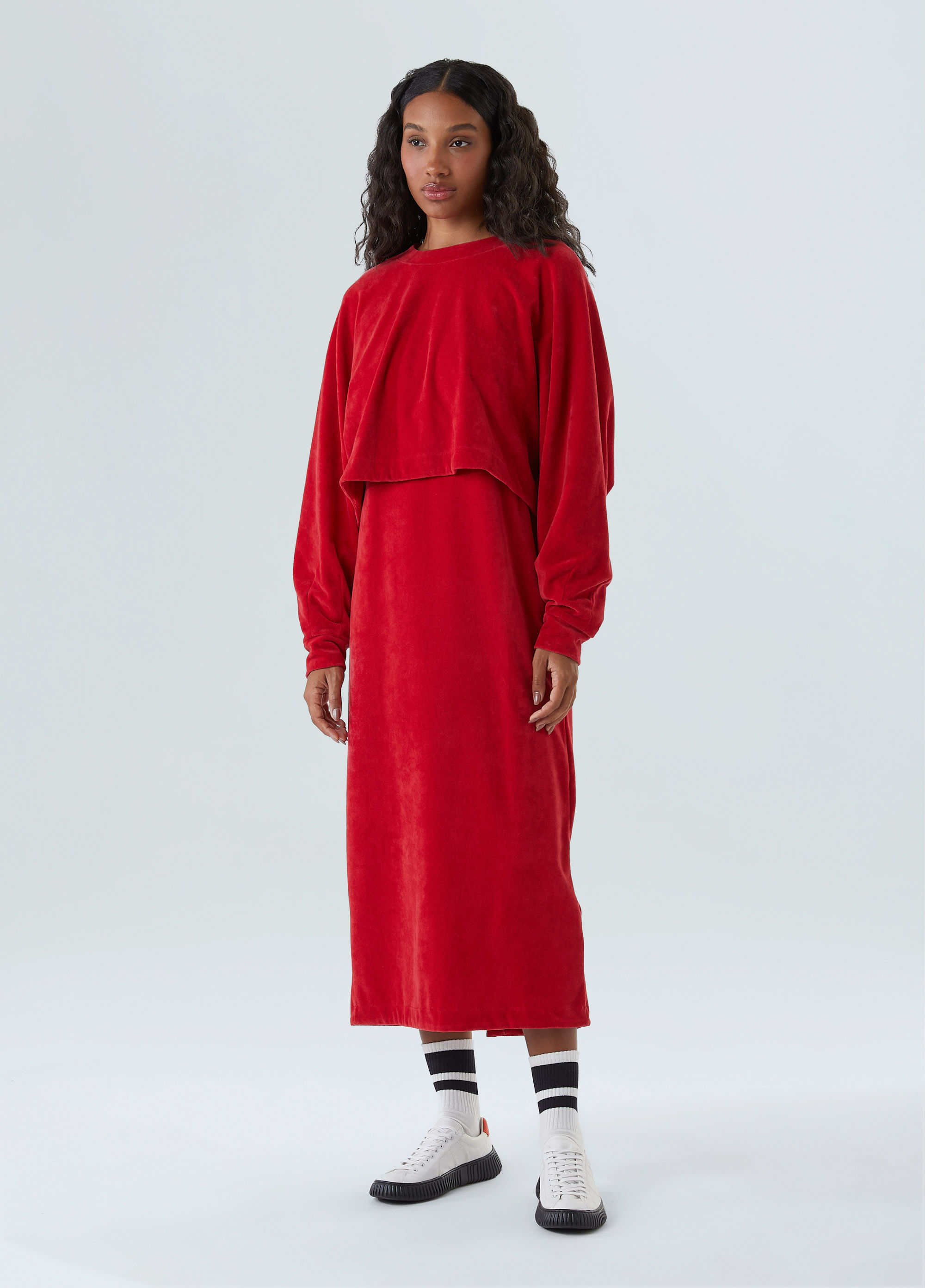 Plush cropped coat