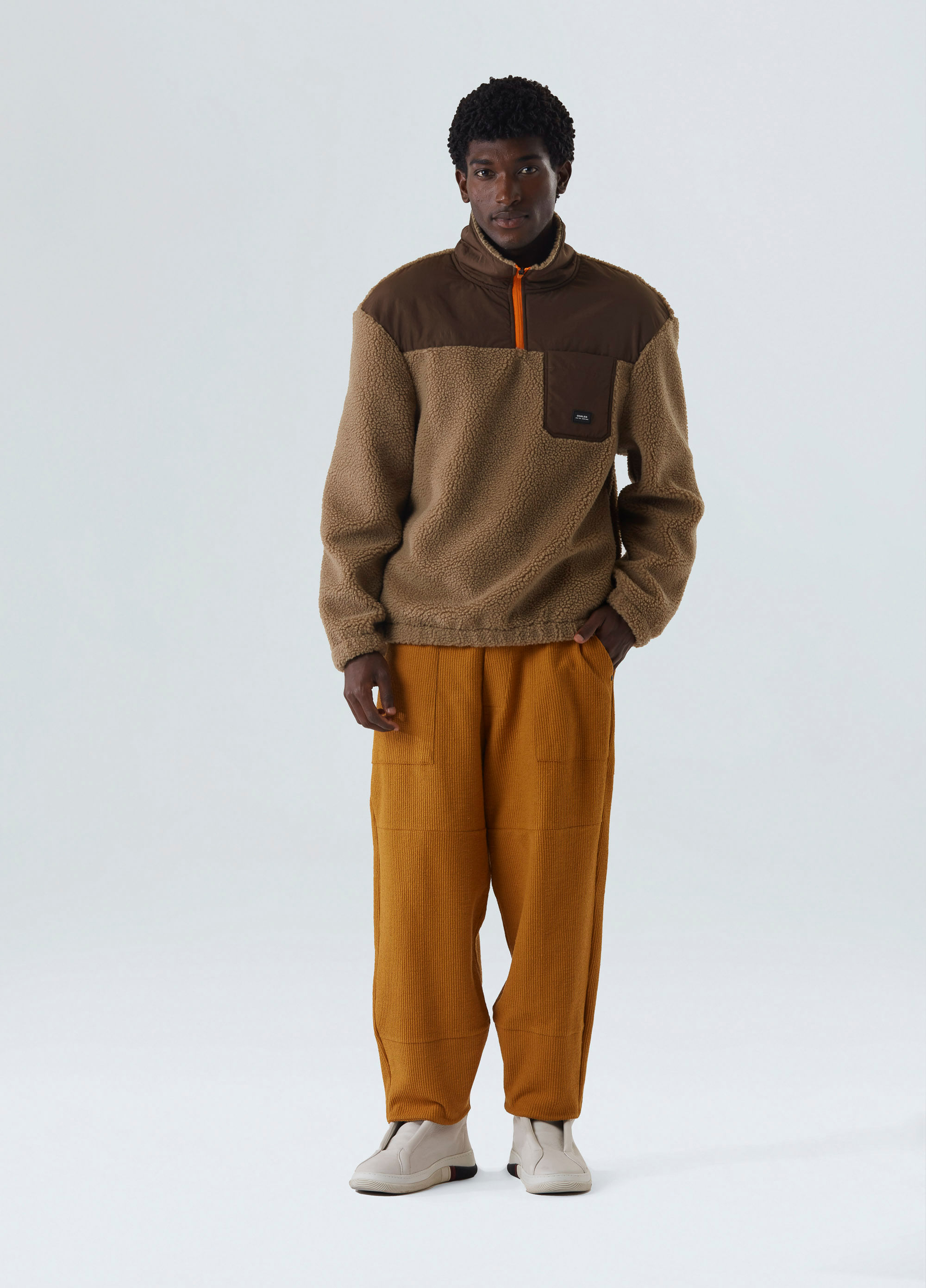 Striped embossed pants