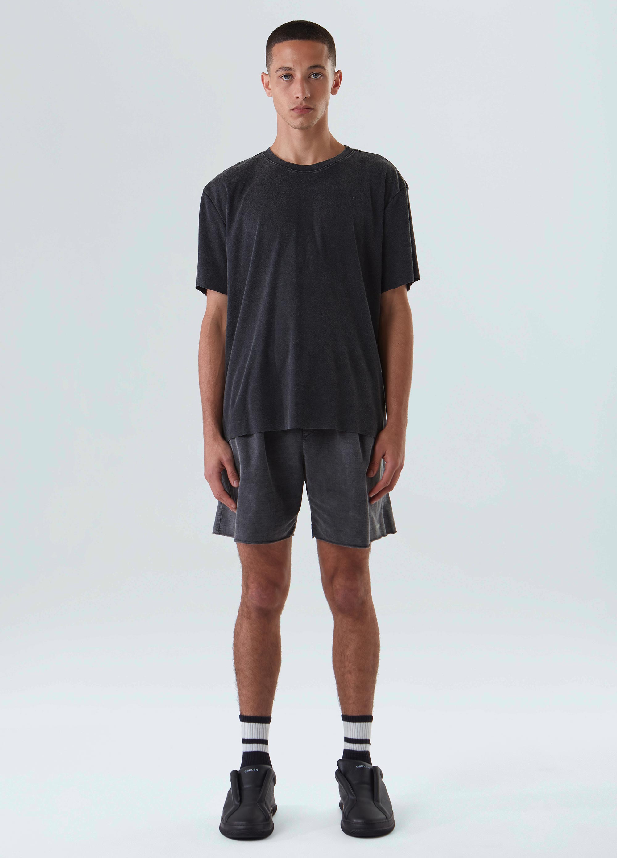 Oversized marbled shorts