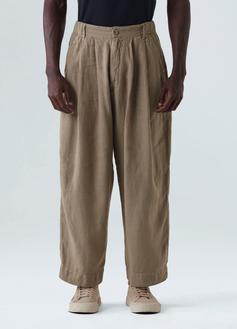 CALCA OM LINEN PLEATS