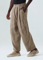 CALCA OM LINEN PLEATS