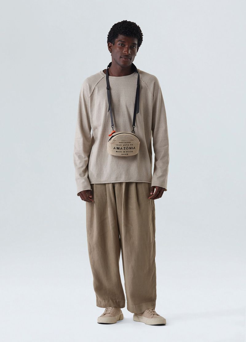 CALCA OM LINEN PLEATS