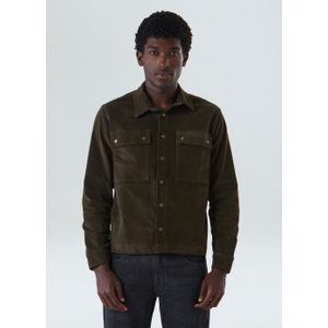 Corduroy boxed thin overshirt ls