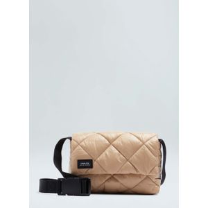 Small nylon matelasse crossbody bag