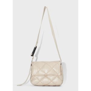 Small nylon matelasse crossbody bag