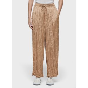 Straight tricoline satin pants