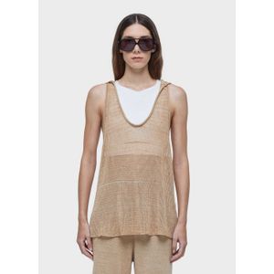 Cork knit hooded tank