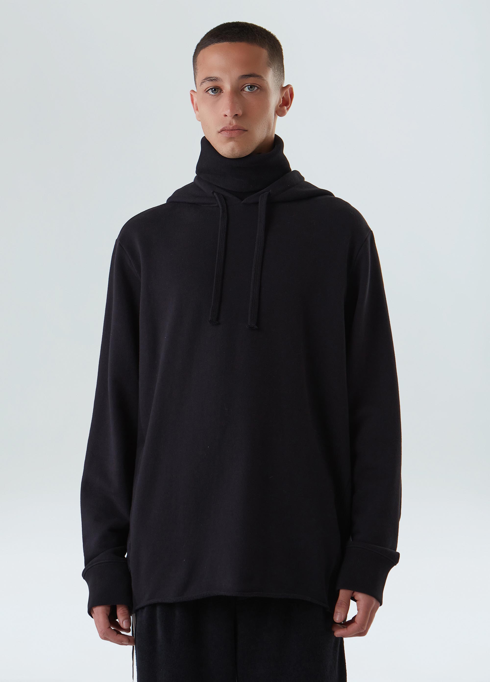 High neck actual solid sweatshirt