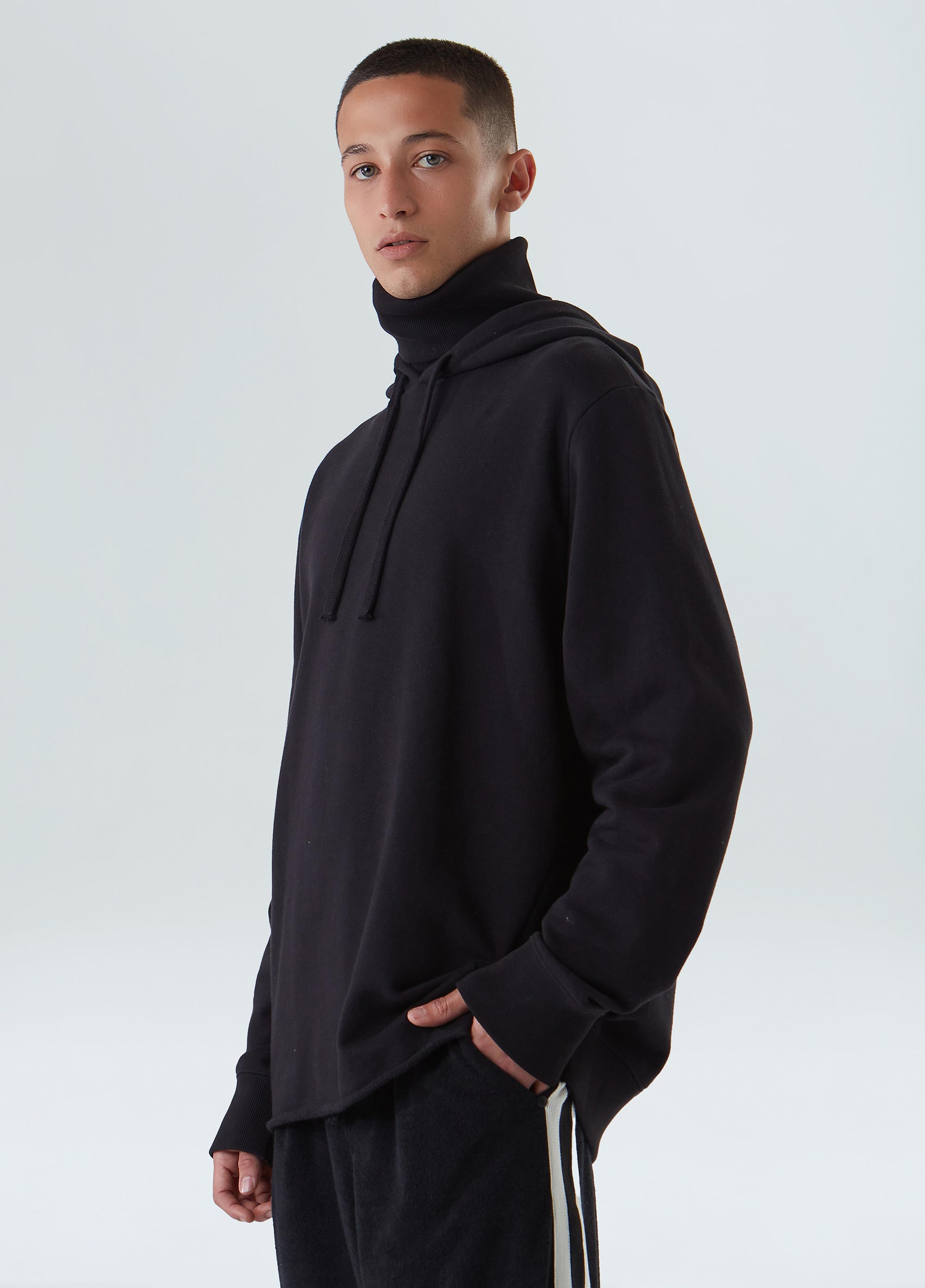 High neck actual solid sweatshirt