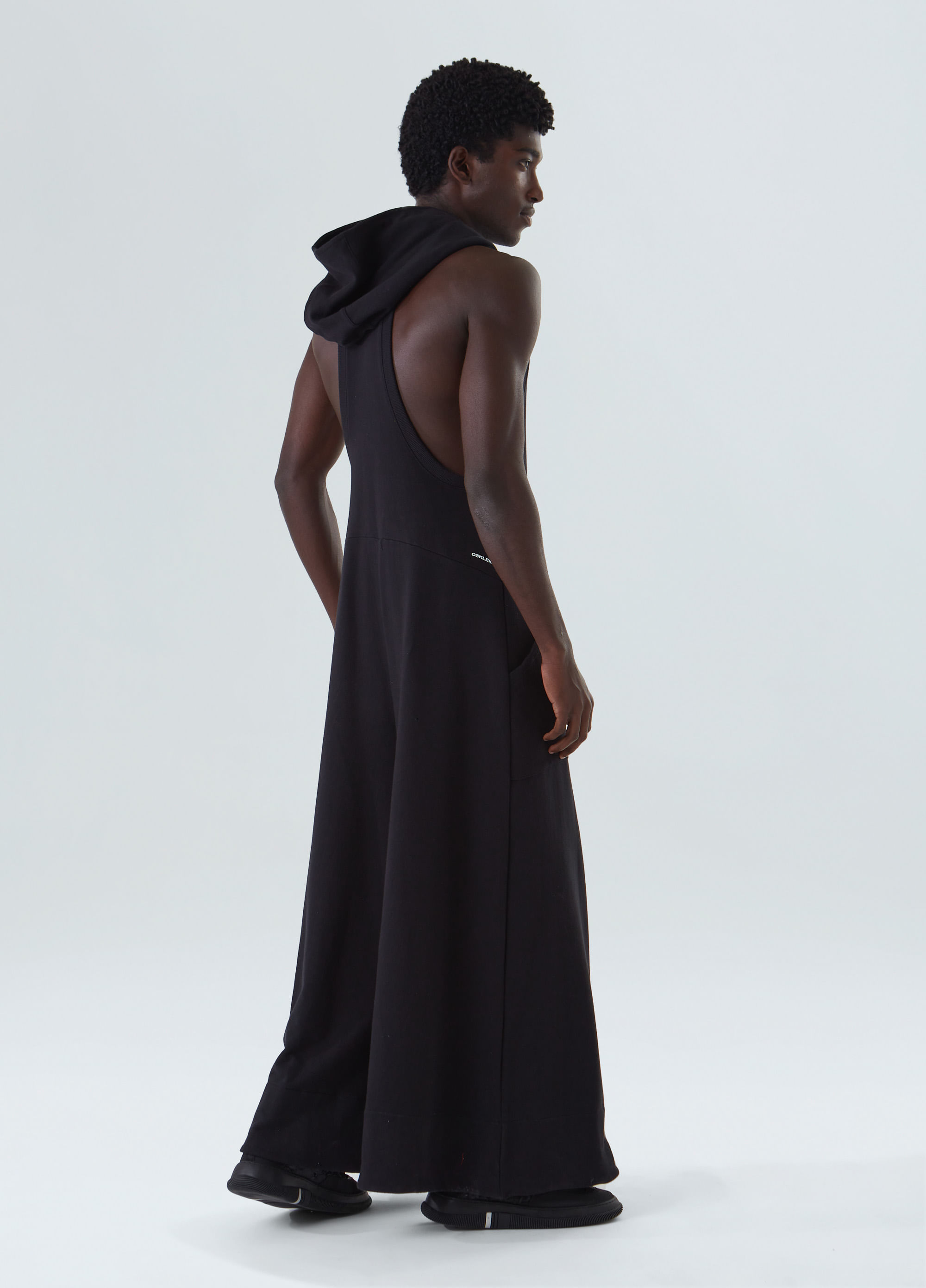 Halterneck cotton jumpsuit