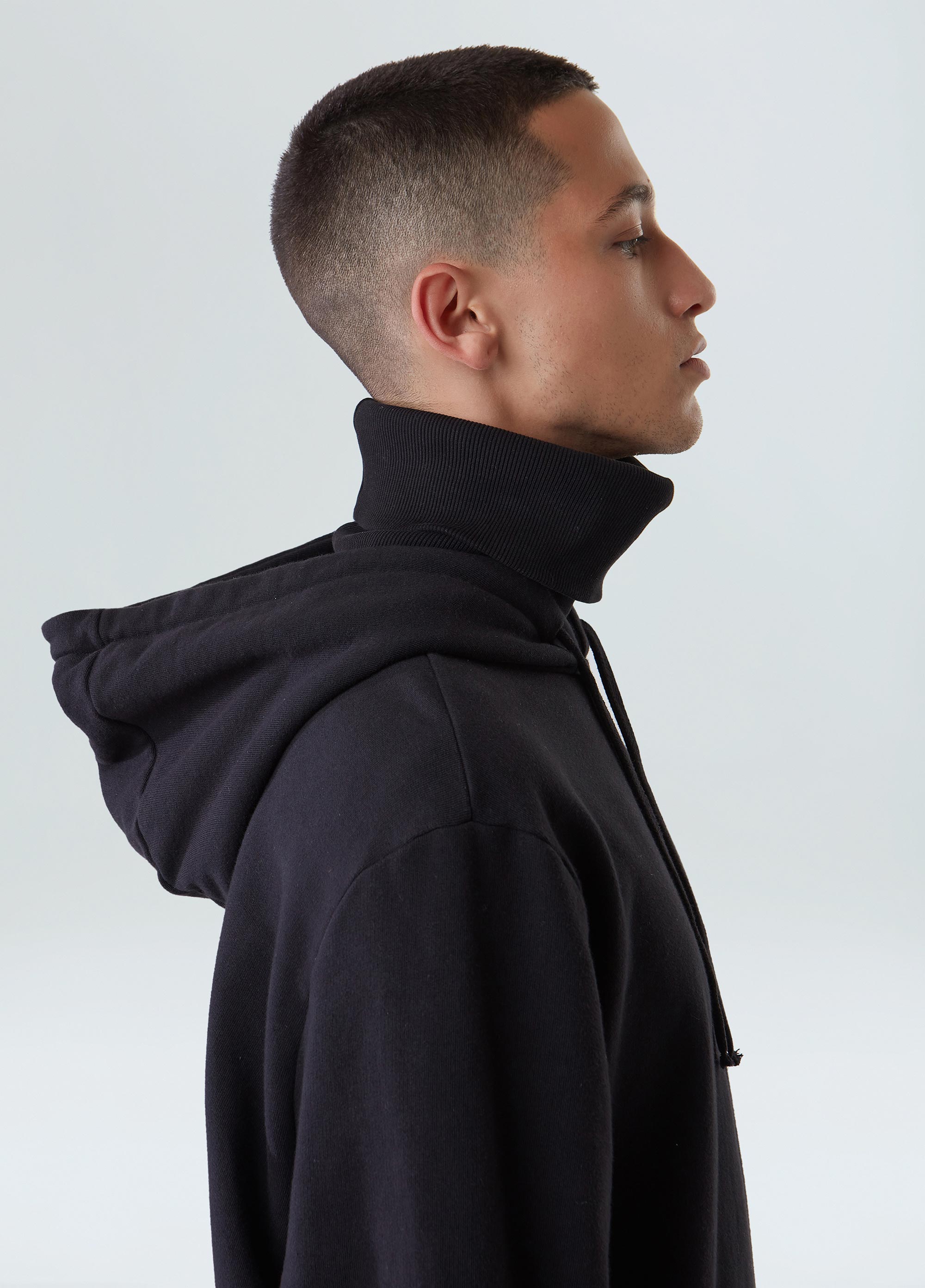 High neck actual solid sweatshirt