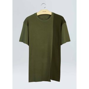 Mixed asymmetrical t-shirt