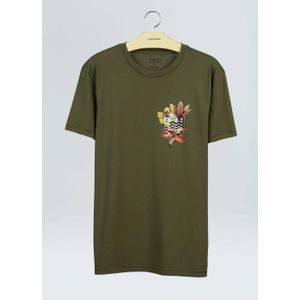 Coat of arms flowers soft used t-shirt