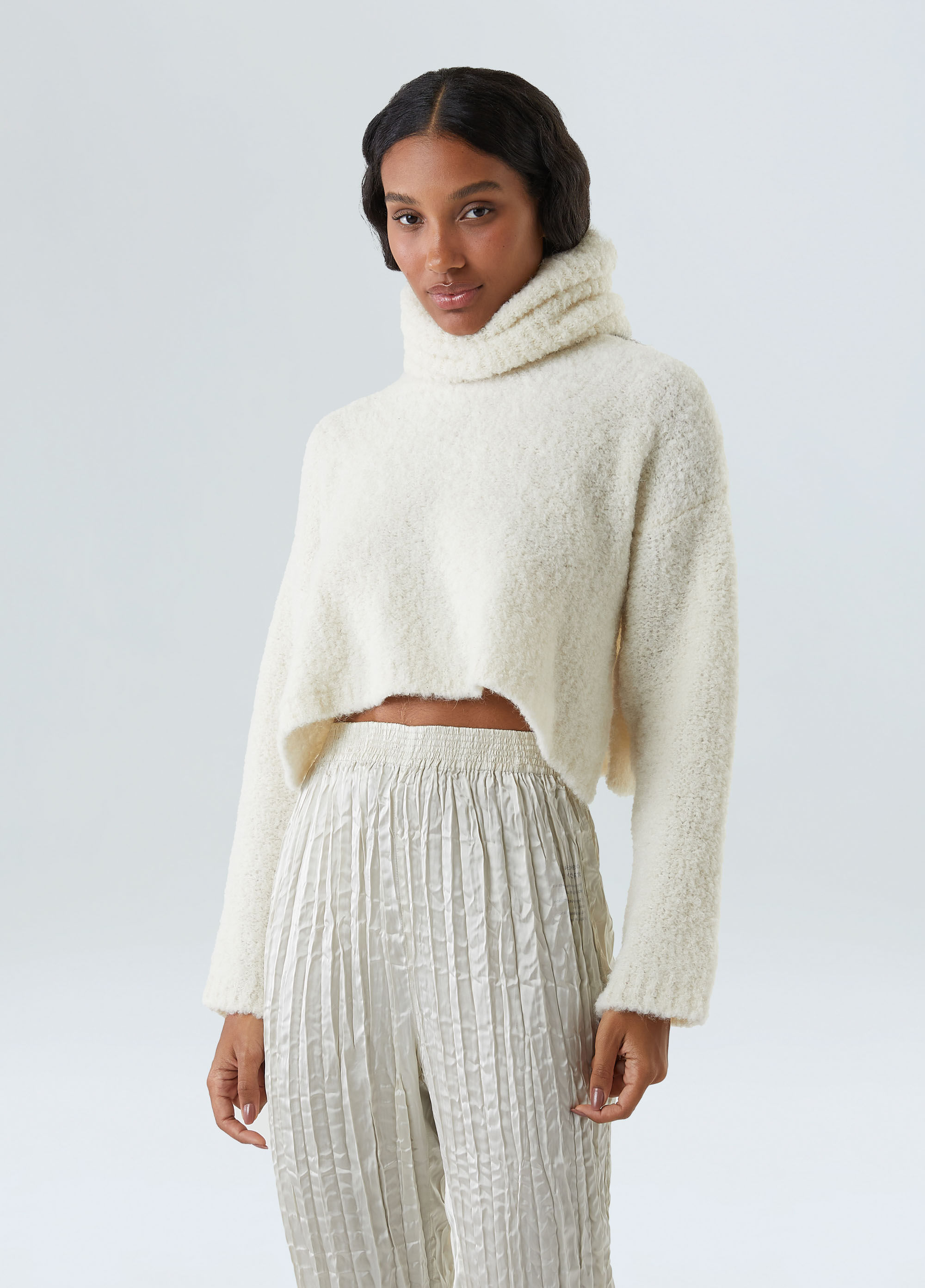 maxi blusa tricot gola