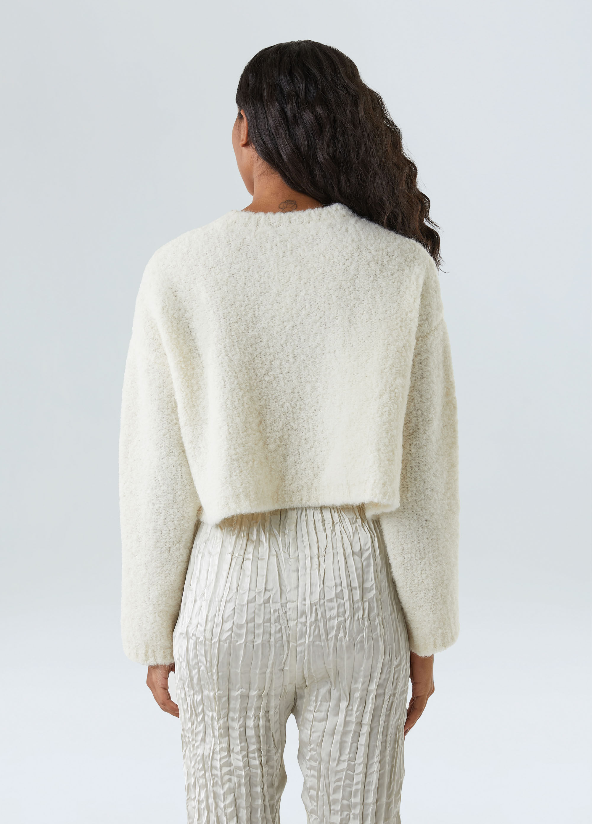 maxi blusa tricot gola