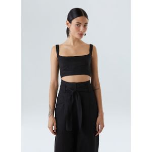 Cropped top with straps