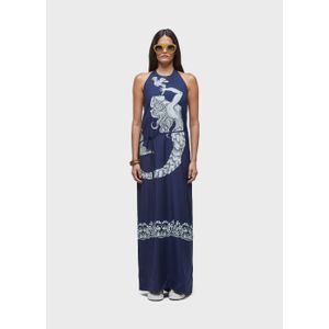 Ocean blue wrap dress