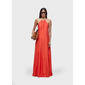 Long, loose-fitting racerback dress