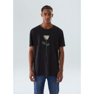 Soft used white rose t-shirt (ss)