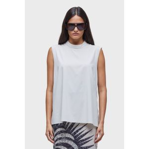 Superlight mock neck blouse
