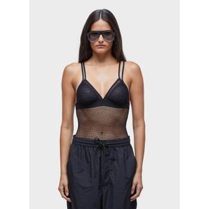 Under mix mesh & tulle body