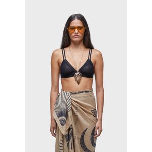 Under mix mesh & tulle top