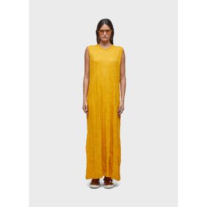 Sleeveless wrinkled color dress