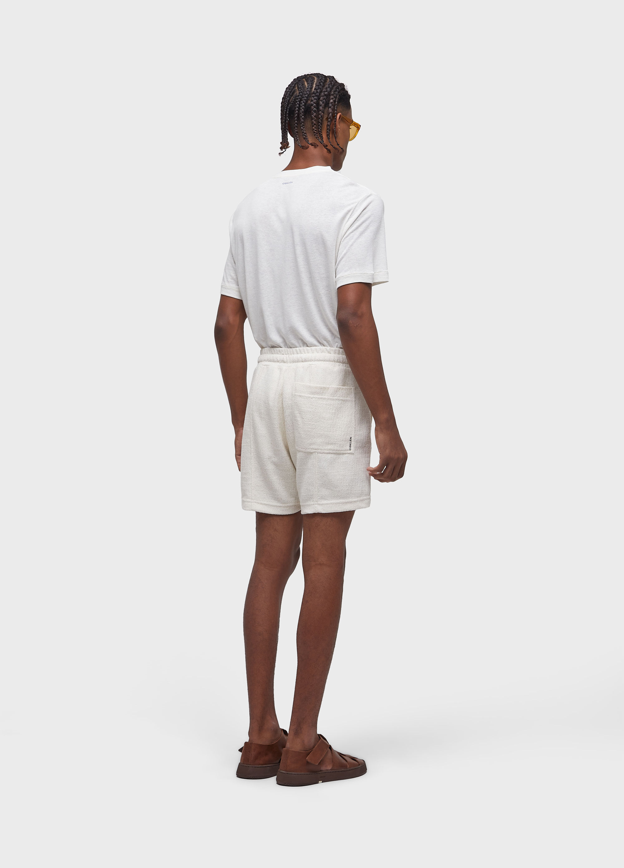 Rustic texture bermuda shorts