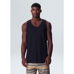 Visual linen cut tank top