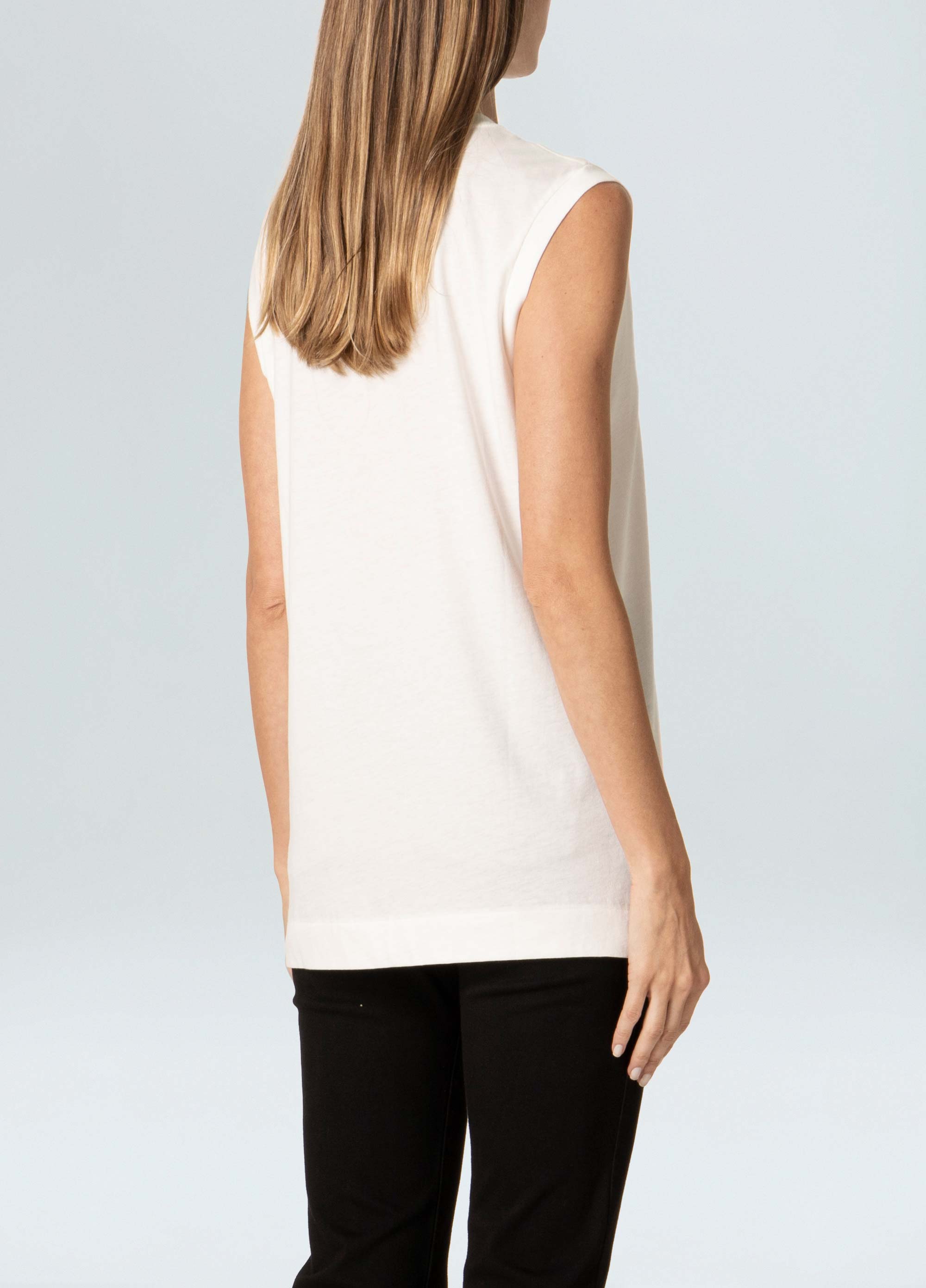 Womens organic e-basics  sleeveless blouse