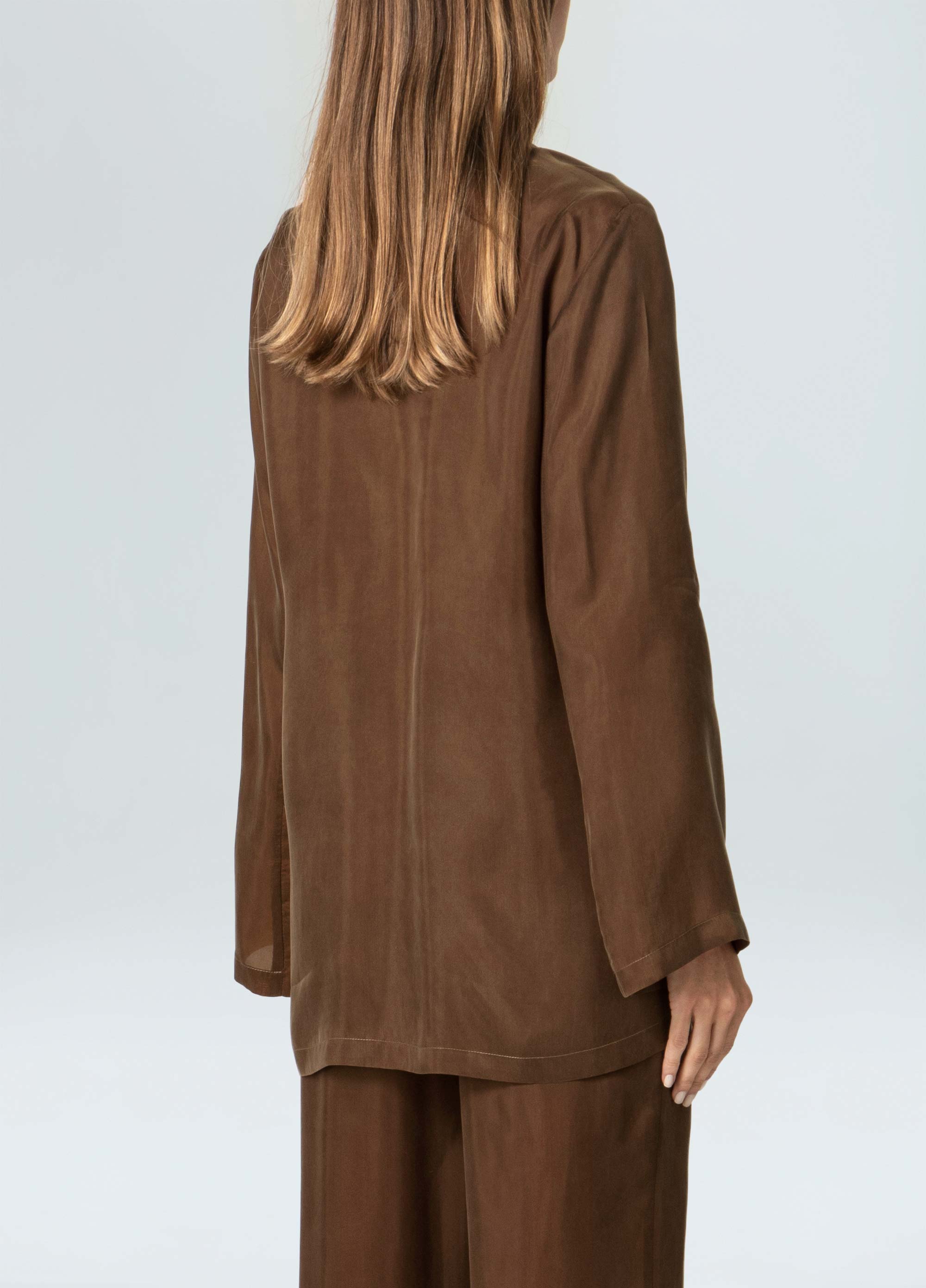 Womens long-sleeved paclet cupro shirt