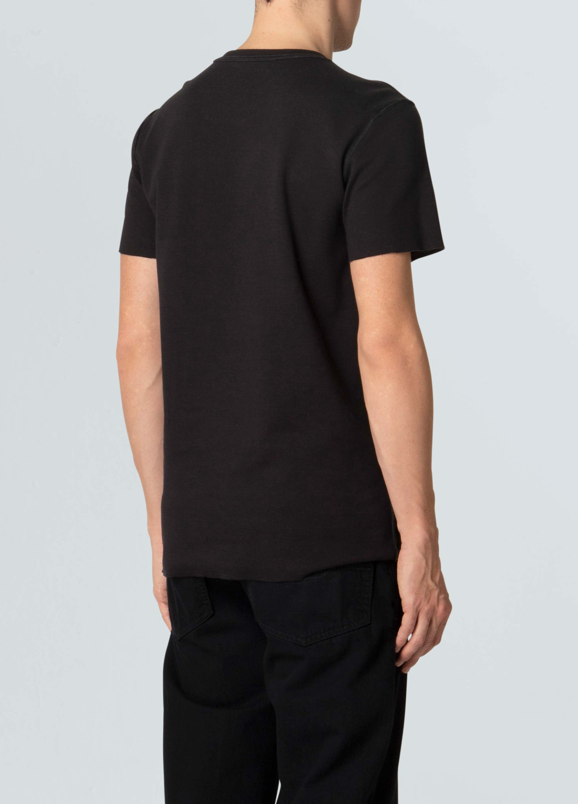 Reversible pocket stripes rose t-shirt