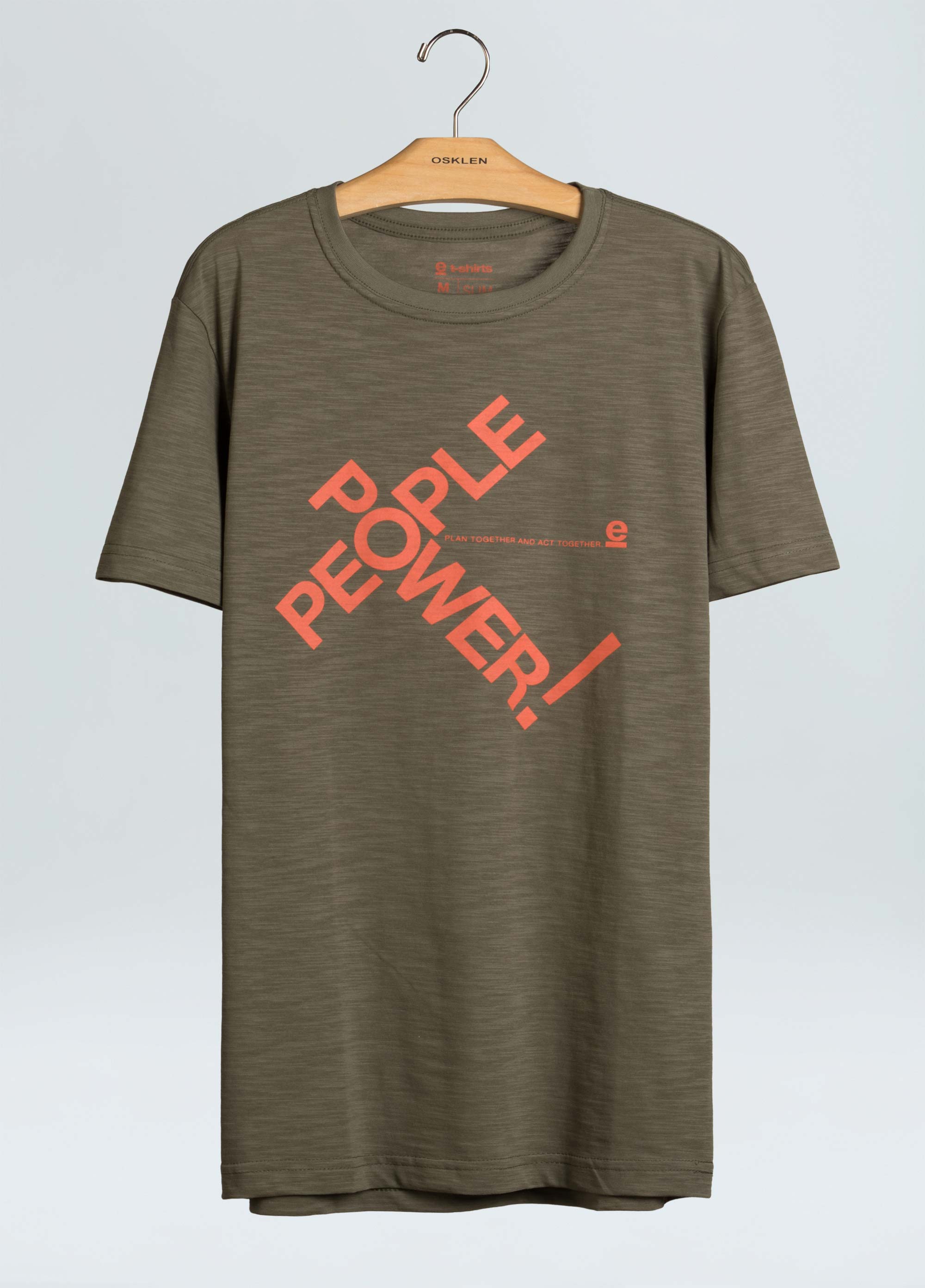 Mens organic rough flower people t-shirt