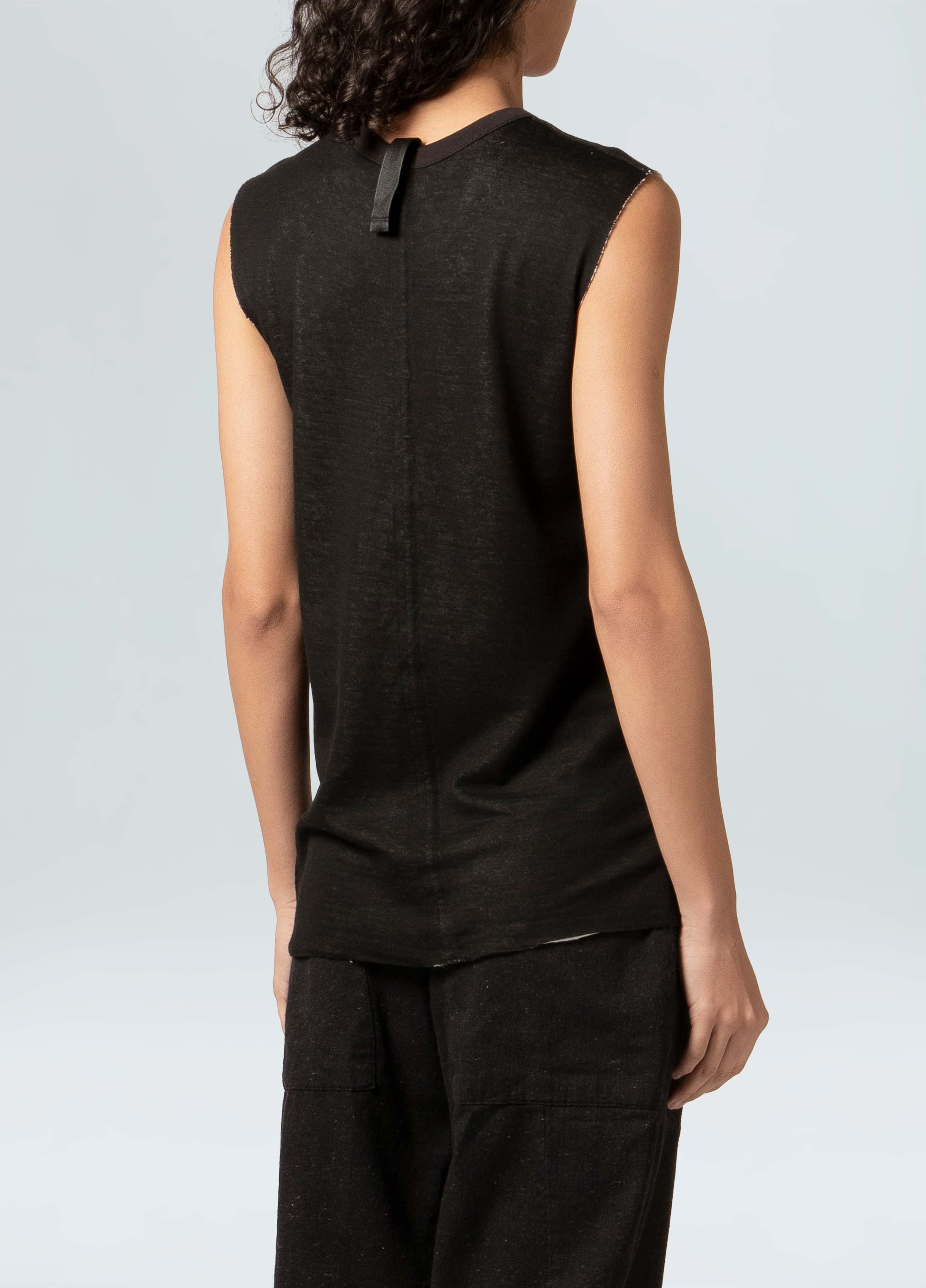 Womens reversible black white sleeveless