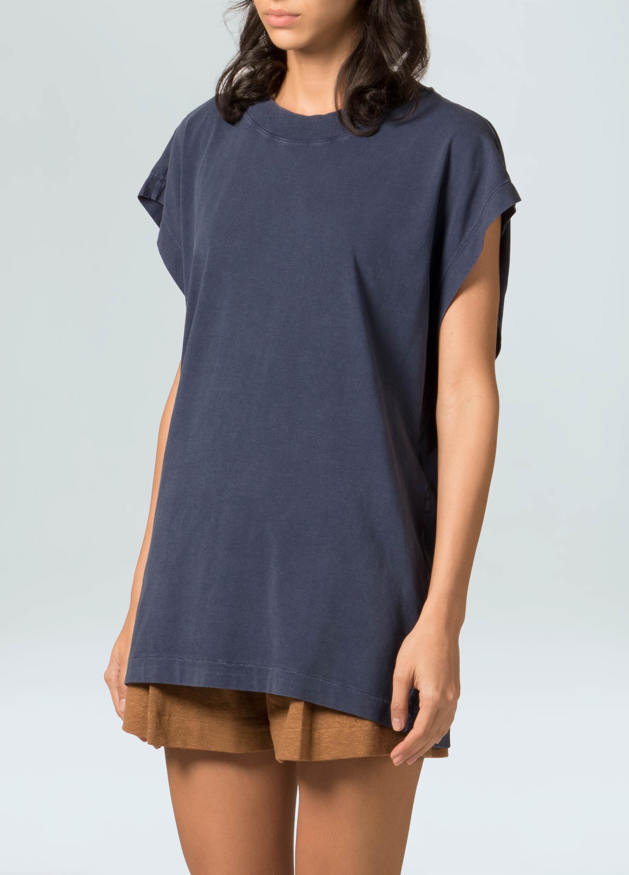 Womens long marbles sleeveless top