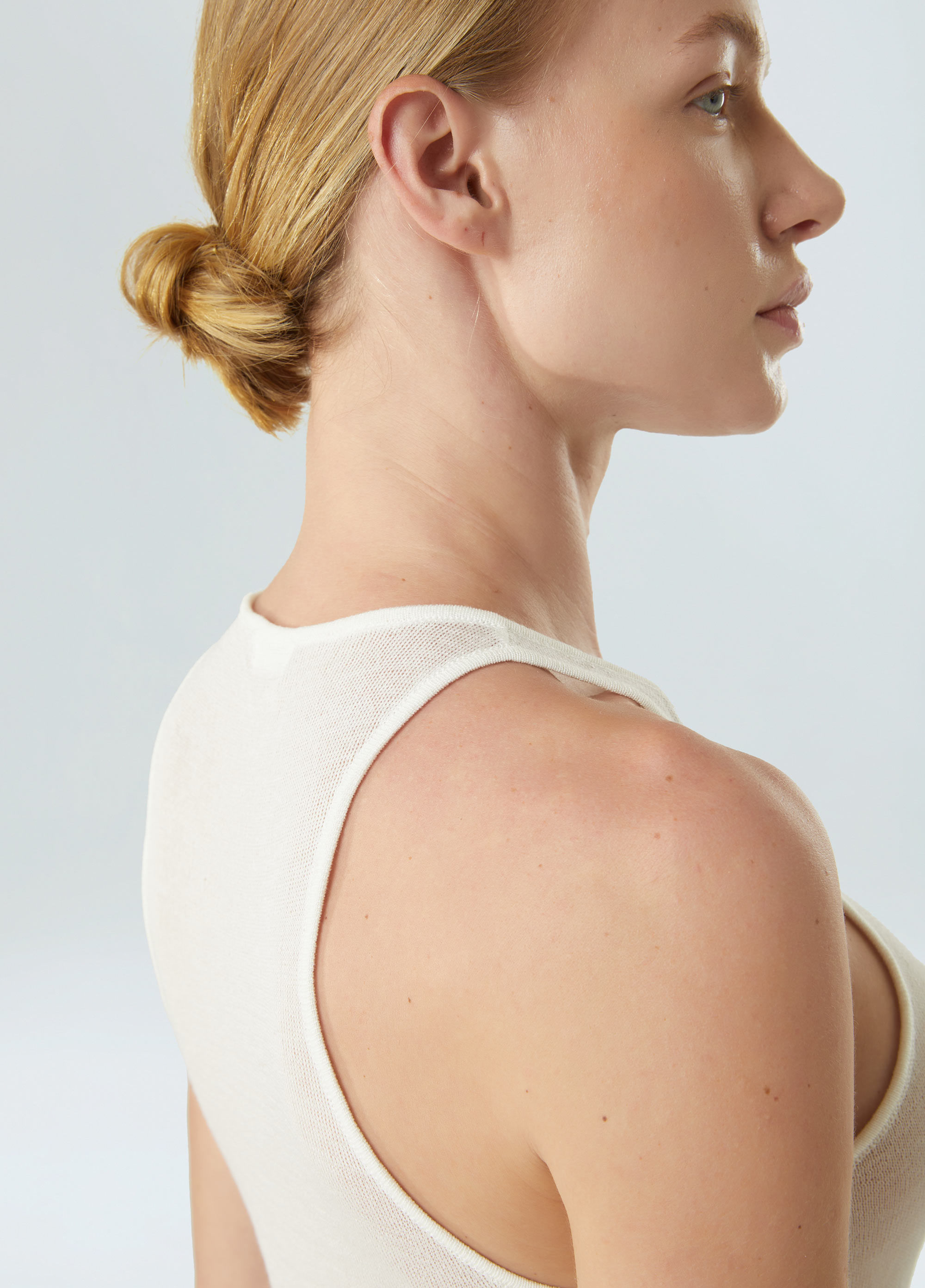 Racer back linen tank top