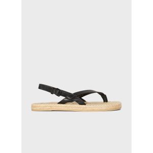 Flat rope leather e basics sandals