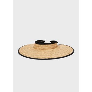 Straw visor with band