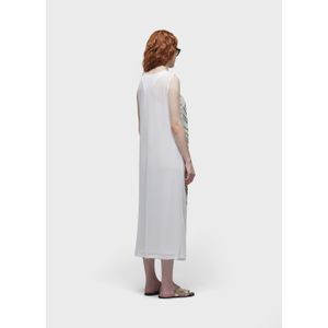 Sleeveless photo overlay dress