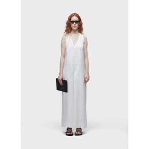 Sleeveless v-neck vest jumpsuit