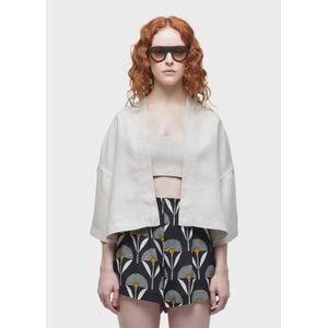 Sunflower embroidered kimono