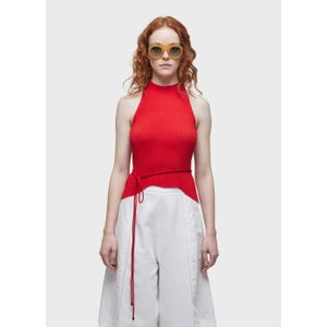 Pleated racerback top