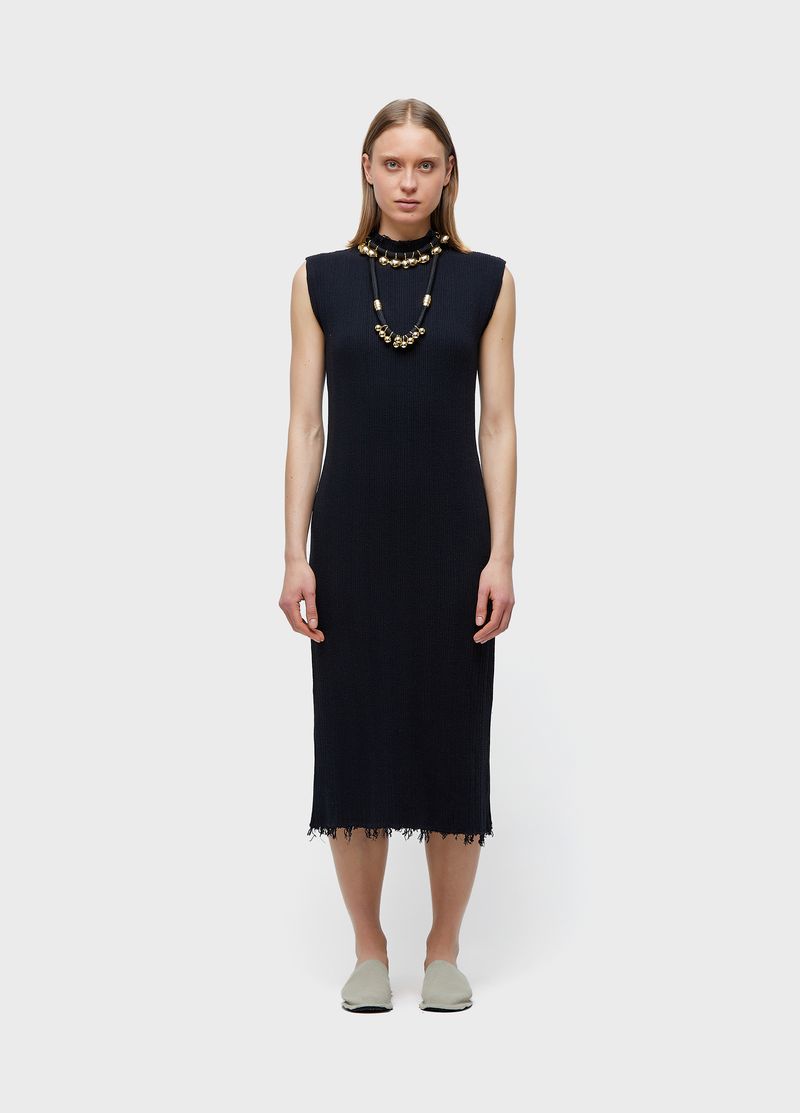 VESTIDO GOLA ALTA FRAYED