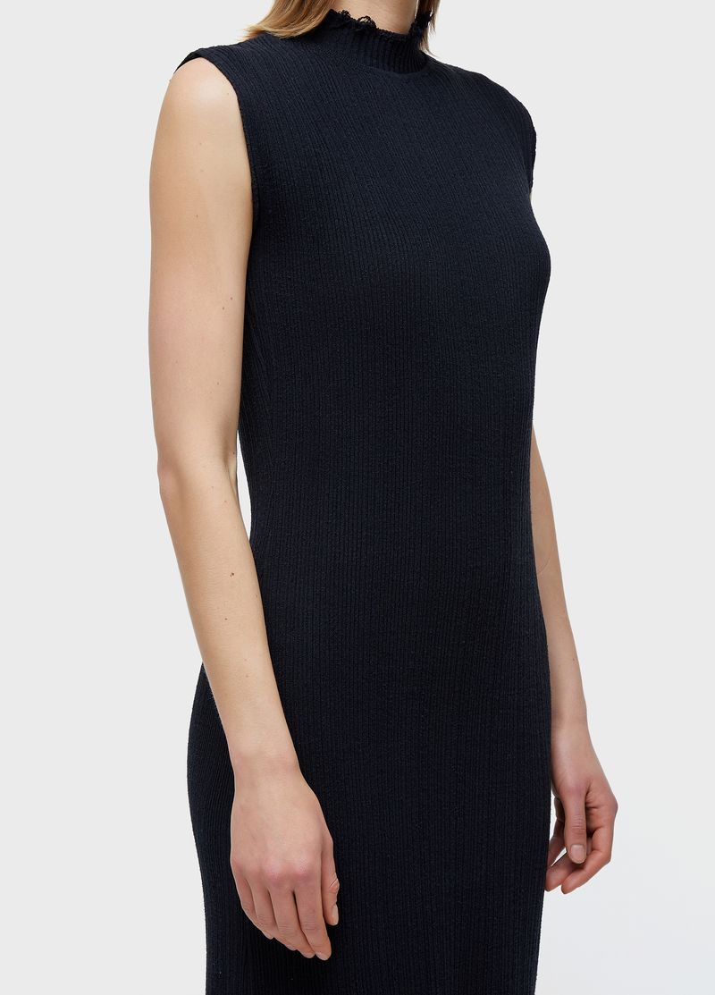 VESTIDO GOLA ALTA FRAYED